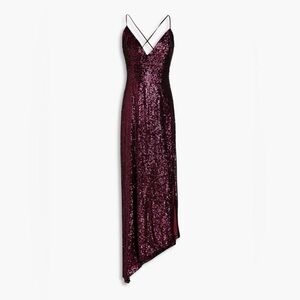 Retrofete Grape Asymmetrical Sequin Dress
